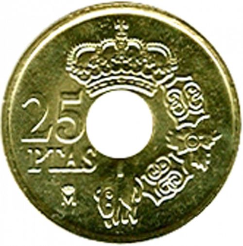 25 Pesetas Reverse Image minted in SPAIN in 2000 (1982-01  -  JUAN CARLOS I - New Design)  - The Coin Database