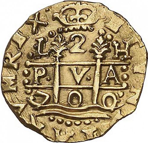 2 Escudos Obverse Image minted in SPAIN in 1700H (1665-00  -  CARLOS II)  - The Coin Database