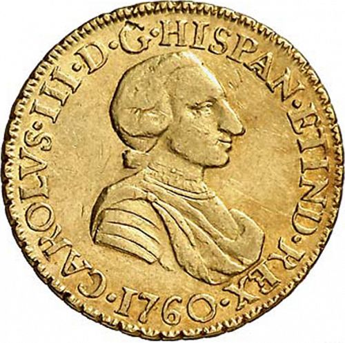 2 Escudos Obverse Image minted in SPAIN in 1760MM (1759-88  -  CARLOS III)  - The Coin Database
