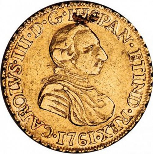 2 Escudos Obverse Image minted in SPAIN in 1761MM (1759-88  -  CARLOS III)  - The Coin Database