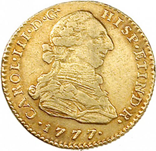 2 Escudos Obverse Image minted in SPAIN in 1777JJ (1759-88  -  CARLOS III)  - The Coin Database