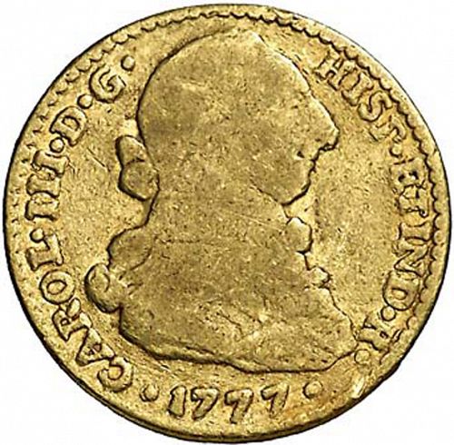 2 Escudos Obverse Image minted in SPAIN in 1777SF (1759-88  -  CARLOS III)  - The Coin Database