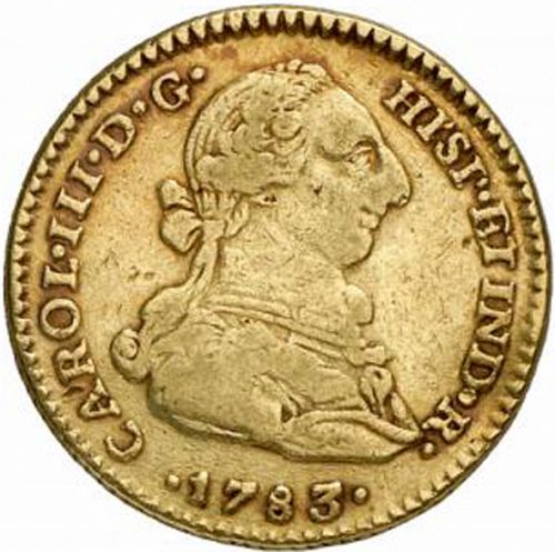 2 Escudos Obverse Image minted in SPAIN in 1783JJ (1759-88  -  CARLOS III)  - The Coin Database