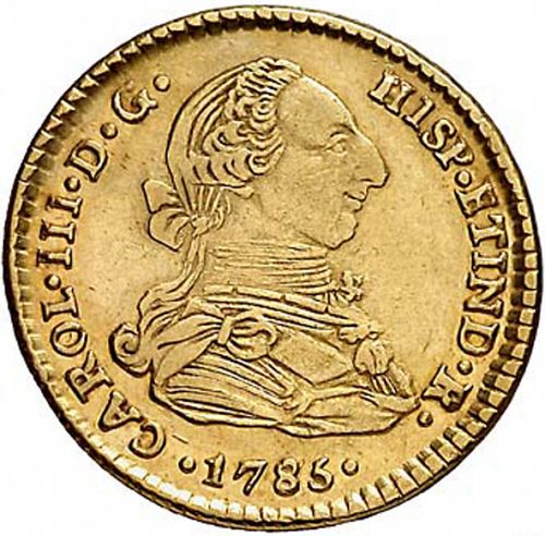 2 Escudos Obverse Image minted in SPAIN in 1785PR (1759-88  -  CARLOS III)  - The Coin Database