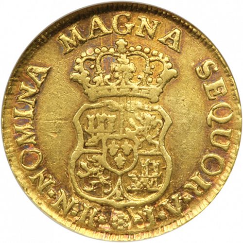 2 Escudos Reverse Image minted in SPAIN in 1761JV (1759-88  -  CARLOS III)  - The Coin Database
