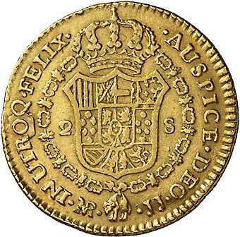 2 Escudos Reverse Image minted in SPAIN in 1774JJ (1759-88  -  CARLOS III)  - The Coin Database