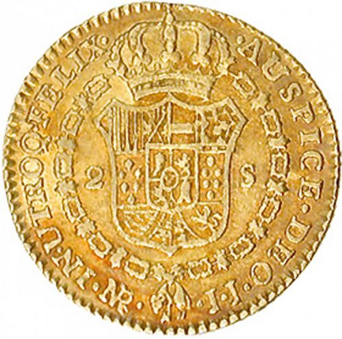 2 Escudos Reverse Image minted in SPAIN in 1777JJ (1759-88  -  CARLOS III)  - The Coin Database