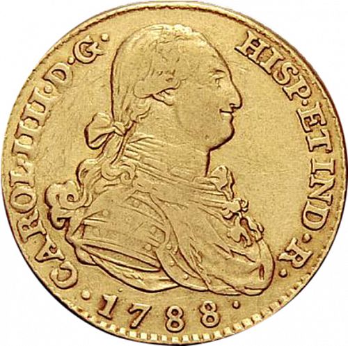 2 Escudos Obverse Image minted in SPAIN in 1788MF (1788-08  -  CARLOS IV)  - The Coin Database