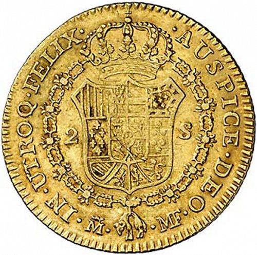 2 Escudos Reverse Image minted in SPAIN in 1795MF (1788-08  -  CARLOS IV)  - The Coin Database