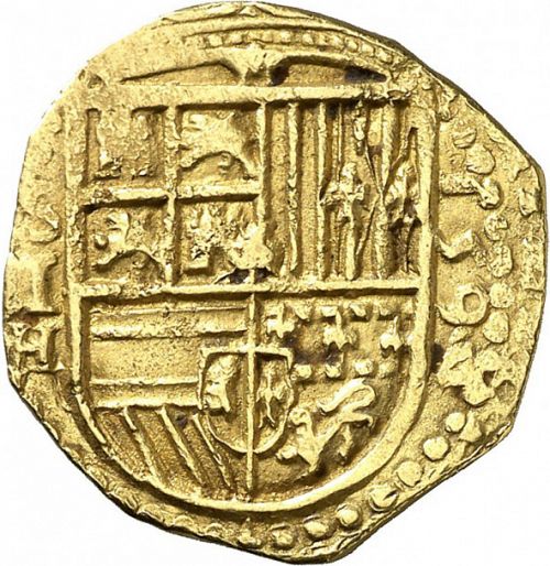 2 Escudos Obverse Image minted in SPAIN in 1591H (1556-98  -  FELIPE II)  - The Coin Database