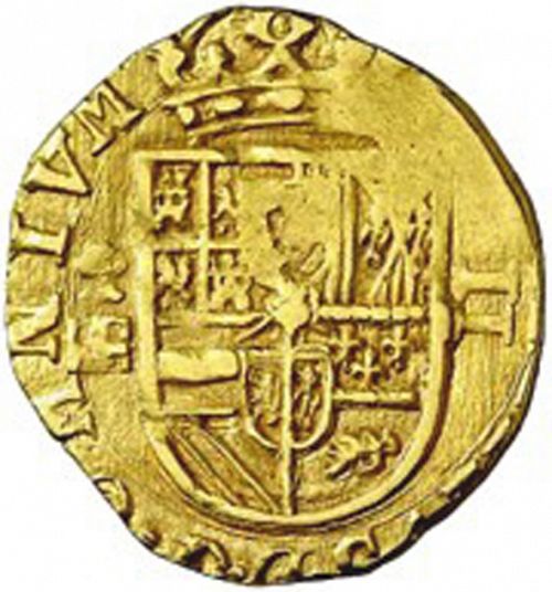 2 Escudos Obverse Image minted in SPAIN in 1597 (1556-98  -  FELIPE II)  - The Coin Database