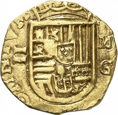 2 Escudos Obverse Image minted in SPAIN in 1598M (1556-98  -  FELIPE II)  - The Coin Database
