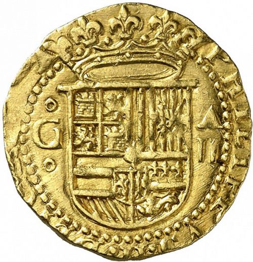2 Escudos Obverse Image minted in SPAIN in ND/A (1556-98  -  FELIPE II)  - The Coin Database