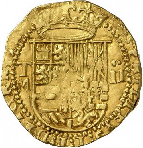 2 Escudos Obverse Image minted in SPAIN in ND/M (1556-98  -  FELIPE II)  - The Coin Database