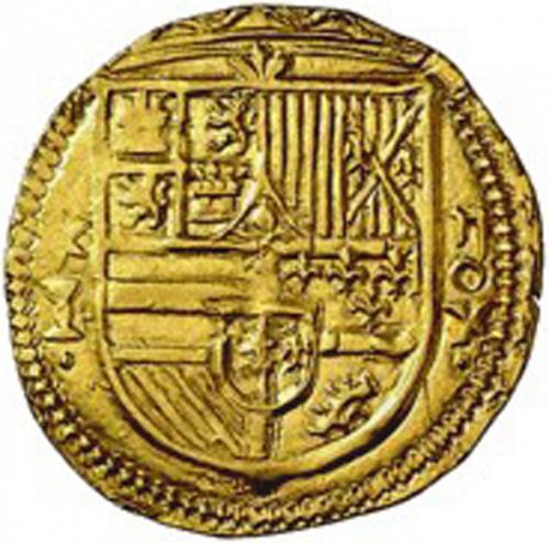 2 Escudos Obverse Image minted in SPAIN in ND/X (1556-98  -  FELIPE II)  - The Coin Database