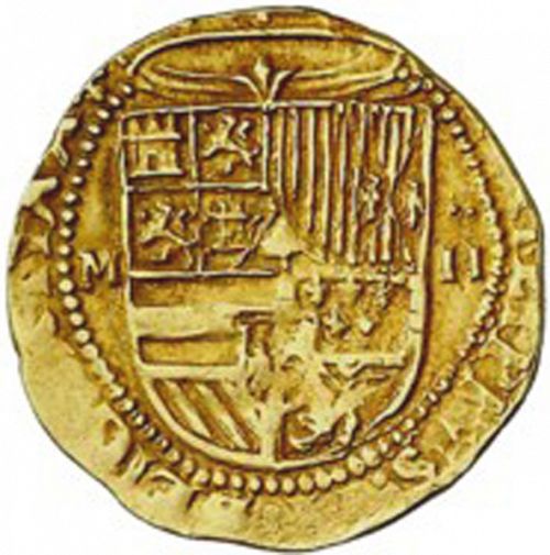 2 Escudos Obverse Image minted in SPAIN in ND (1556-98  -  FELIPE II)  - The Coin Database