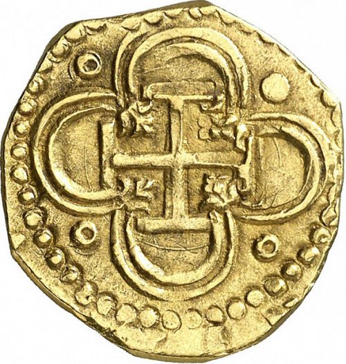2 Escudos Reverse Image minted in SPAIN in 1591H (1556-98  -  FELIPE II)  - The Coin Database