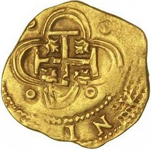 2 Escudos Reverse Image minted in SPAIN in 1597B (1556-98  -  FELIPE II)  - The Coin Database