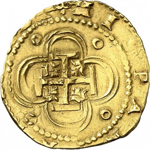 2 Escudos Reverse Image minted in SPAIN in ND (1556-98  -  FELIPE II)  - The Coin Database