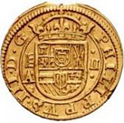 2 Escudos Obverse Image minted in SPAIN in 1610A (1598-21  -  FELIPE III)  - The Coin Database