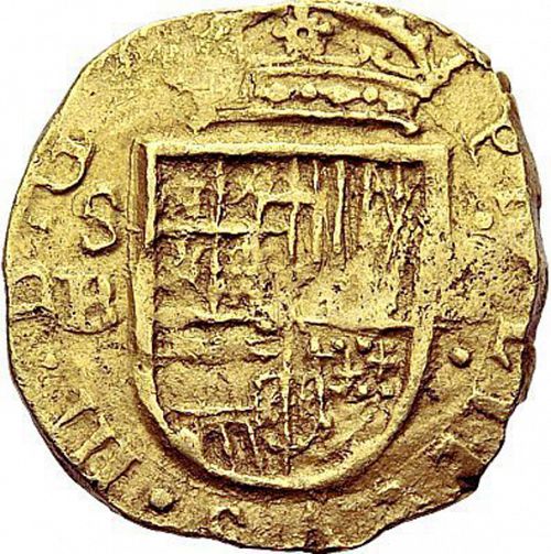 2 Escudos Obverse Image minted in SPAIN in 1610B (1598-21  -  FELIPE III)  - The Coin Database