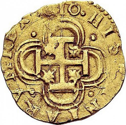 2 Escudos Reverse Image minted in SPAIN in 1610B (1598-21  -  FELIPE III)  - The Coin Database