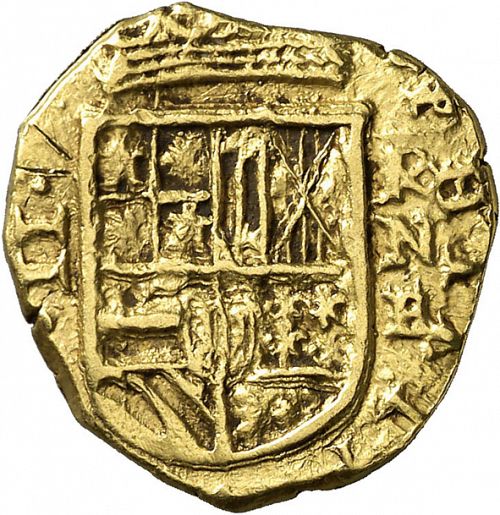 2 Escudos Obverse Image minted in SPAIN in 1627E (1621-65  -  FELIPE IV)  - The Coin Database