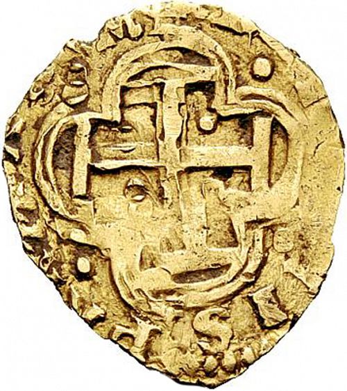 2 Escudos Reverse Image minted in SPAIN in 1645B (1621-65  -  FELIPE IV)  - The Coin Database