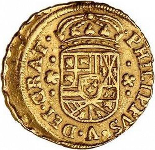 2 Escudos Obverse Image minted in SPAIN in 1702M (1700-46  -  FELIPE V)  - The Coin Database