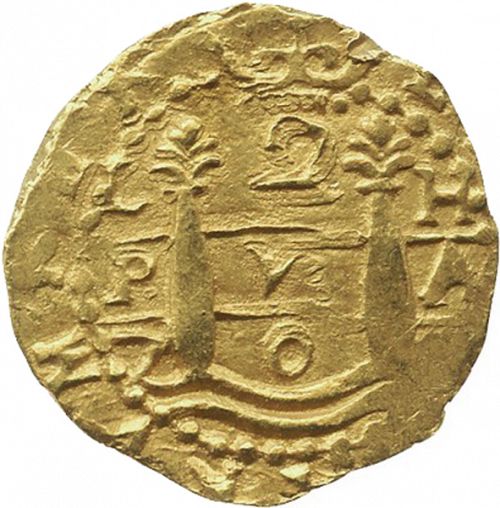 2 Escudos Obverse Image minted in SPAIN in 1708H (1700-46  -  FELIPE V)  - The Coin Database