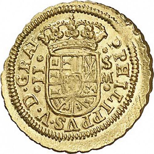 2 Escudos Obverse Image minted in SPAIN in 1712M (1700-46  -  FELIPE V)  - The Coin Database