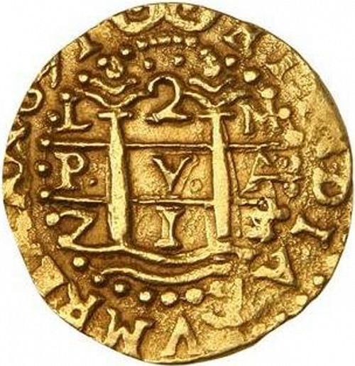 2 Escudos Obverse Image minted in SPAIN in 1714M (1700-46  -  FELIPE V)  - The Coin Database