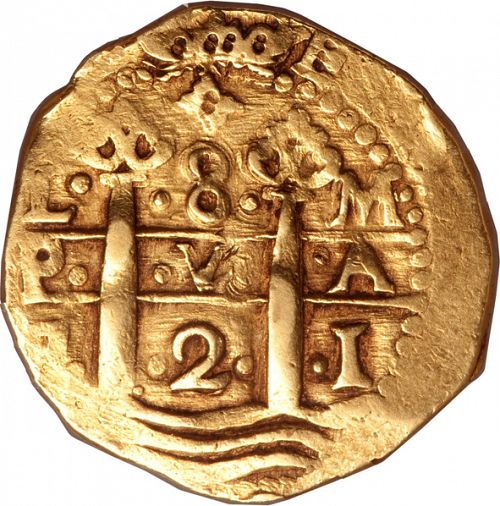 2 Escudos Obverse Image minted in SPAIN in 1721M (1700-46  -  FELIPE V)  - The Coin Database