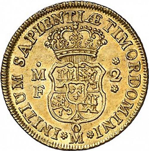2 Escudos Reverse Image minted in SPAIN in 1736MF (1700-46  -  FELIPE V)  - The Coin Database