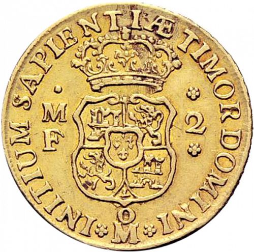 2 Escudos Reverse Image minted in SPAIN in 1746MF (1700-46  -  FELIPE V)  - The Coin Database