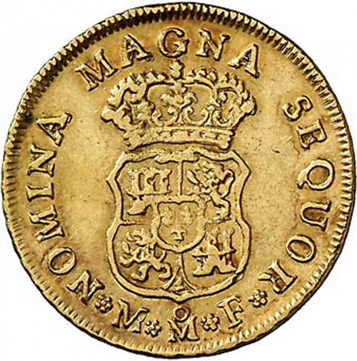 2 Escudos Reverse Image minted in SPAIN in 1753MF (1746-59  -  FERNANDO VI)  - The Coin Database