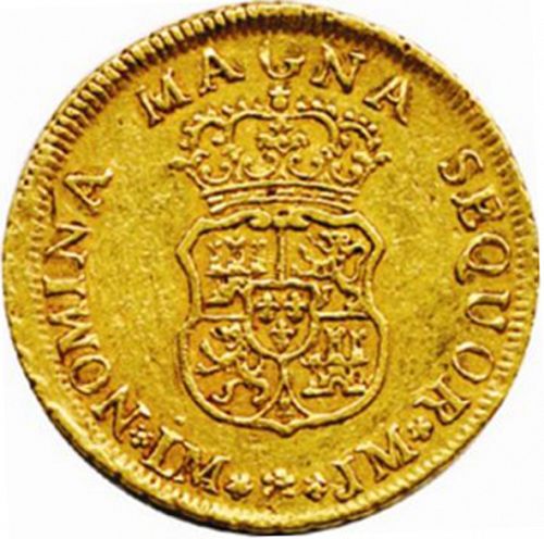 2 Escudos Reverse Image minted in SPAIN in 1755JM (1746-59  -  FERNANDO VI)  - The Coin Database