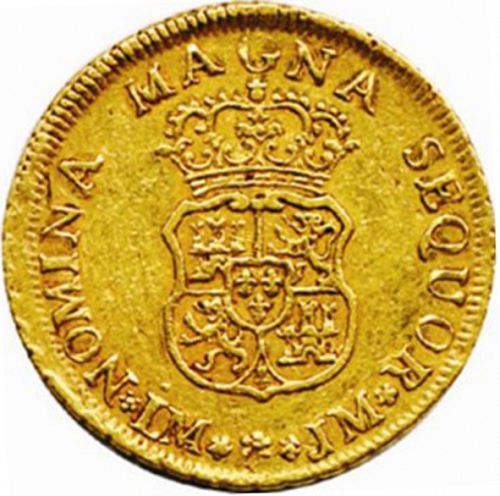 2 Escudos Reverse Image minted in SPAIN in 1755JM (1746-59  -  FERNANDO VI)  - The Coin Database