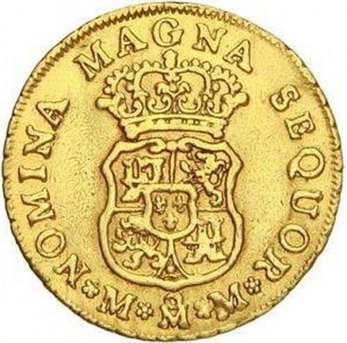 2 Escudos Reverse Image minted in SPAIN in 1756MM (1746-59  -  FERNANDO VI)  - The Coin Database