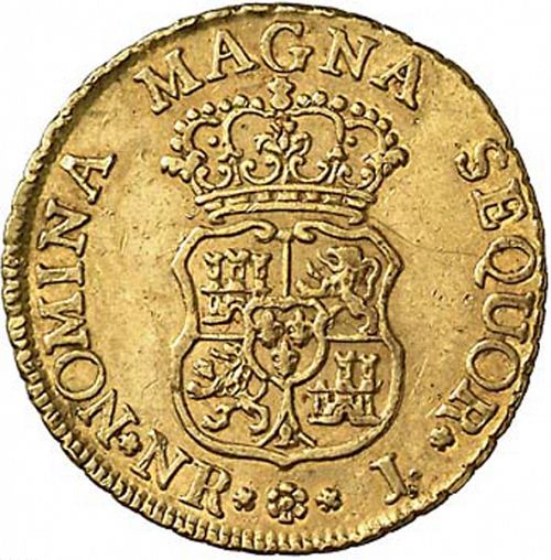 2 Escudos Reverse Image minted in SPAIN in 1759J (1746-59  -  FERNANDO VI)  - The Coin Database