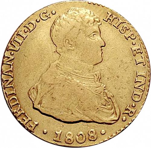 2 Escudos Obverse Image minted in SPAIN in 1808CN (1808-33  -  FERNANDO VII)  - The Coin Database