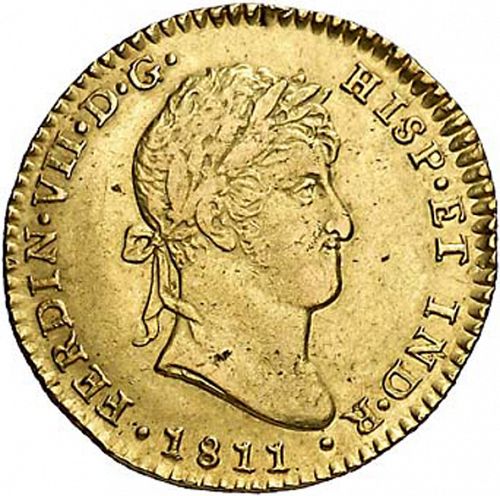 2 Escudos Obverse Image minted in SPAIN in 1811CI (1808-33  -  FERNANDO VII)  - The Coin Database