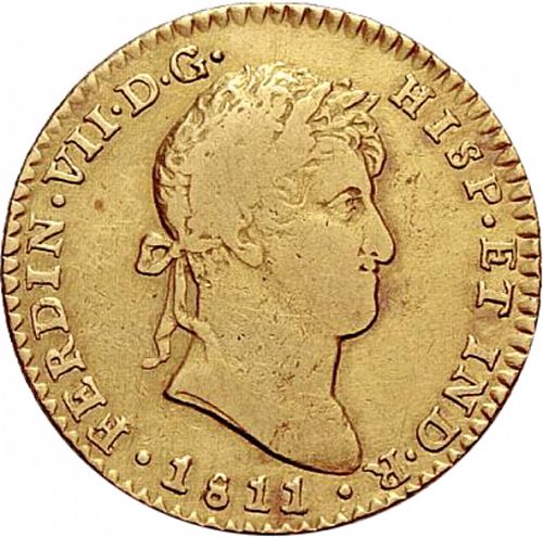 2 Escudos Obverse Image minted in SPAIN in 1811CI (1808-33  -  FERNANDO VII)  - The Coin Database