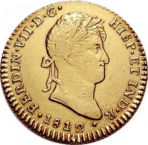 2 Escudos Obverse Image minted in SPAIN in 1812CI (1808-33  -  FERNANDO VII)  - The Coin Database