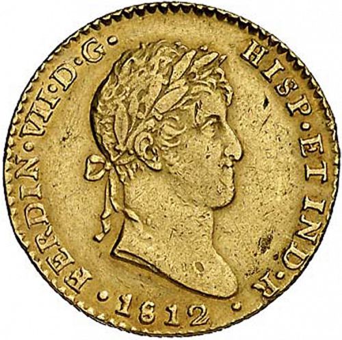 2 Escudos Obverse Image minted in SPAIN in 1812CI (1808-33  -  FERNANDO VII)  - The Coin Database