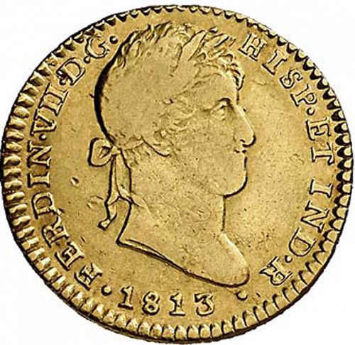 2 Escudos Obverse Image minted in SPAIN in 1813CI (1808-33  -  FERNANDO VII)  - The Coin Database