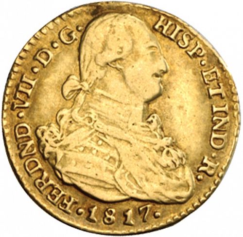 2 Escudos Obverse Image minted in SPAIN in 1817FM (1808-33  -  FERNANDO VII)  - The Coin Database