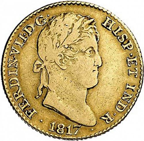 2 Escudos Obverse Image minted in SPAIN in 1817GJ (1808-33  -  FERNANDO VII)  - The Coin Database