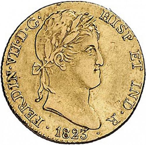 2 Escudos Obverse Image minted in SPAIN in 1823AJ (1808-33  -  FERNANDO VII)  - The Coin Database