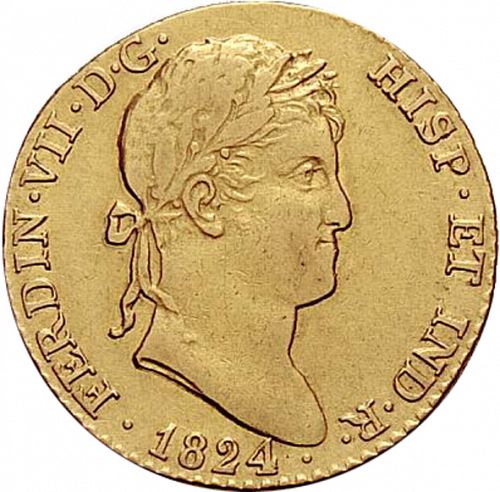 2 Escudos Obverse Image minted in SPAIN in 1824AJ (1808-33  -  FERNANDO VII)  - The Coin Database